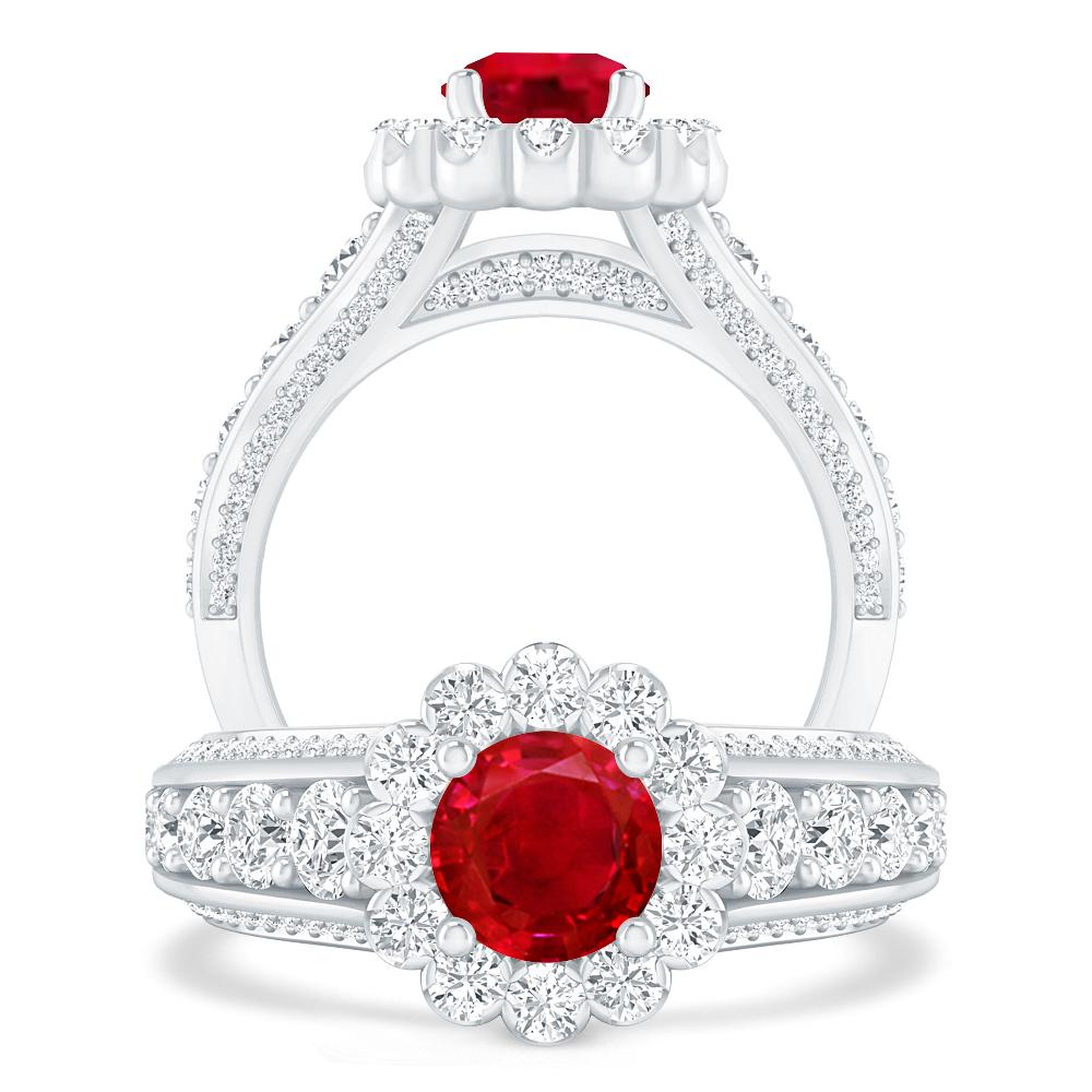 White Gold - Ruby