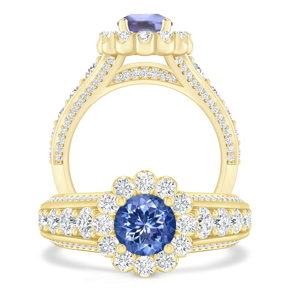 Yellow Gold - Tanzanite