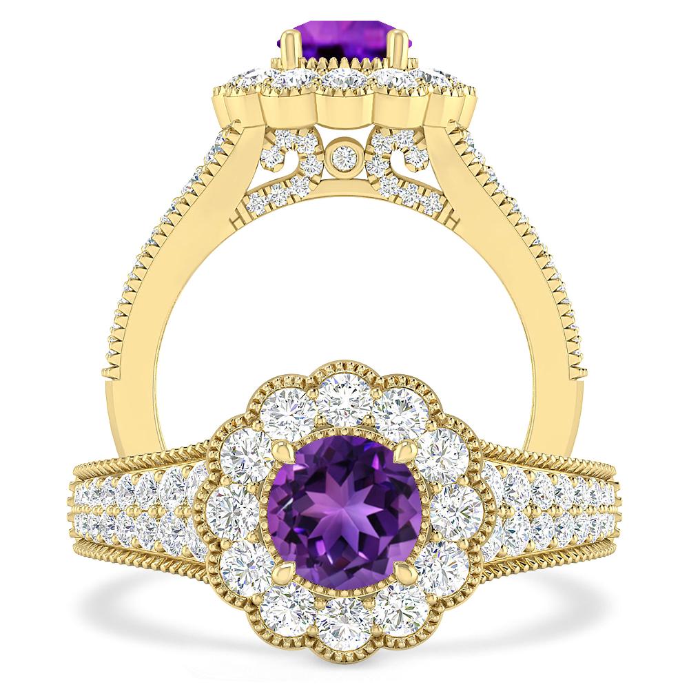 Yellow Gold - Amethyst