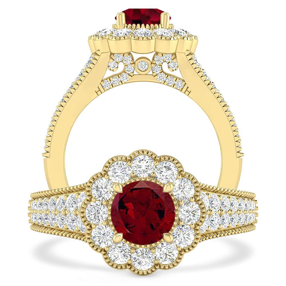 Yellow Gold - Garnet