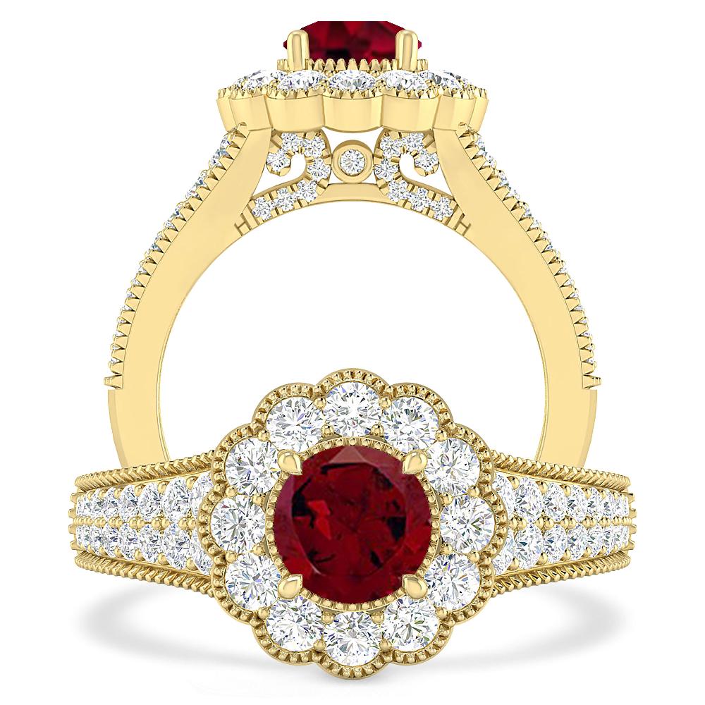 Yellow Gold - Garnet