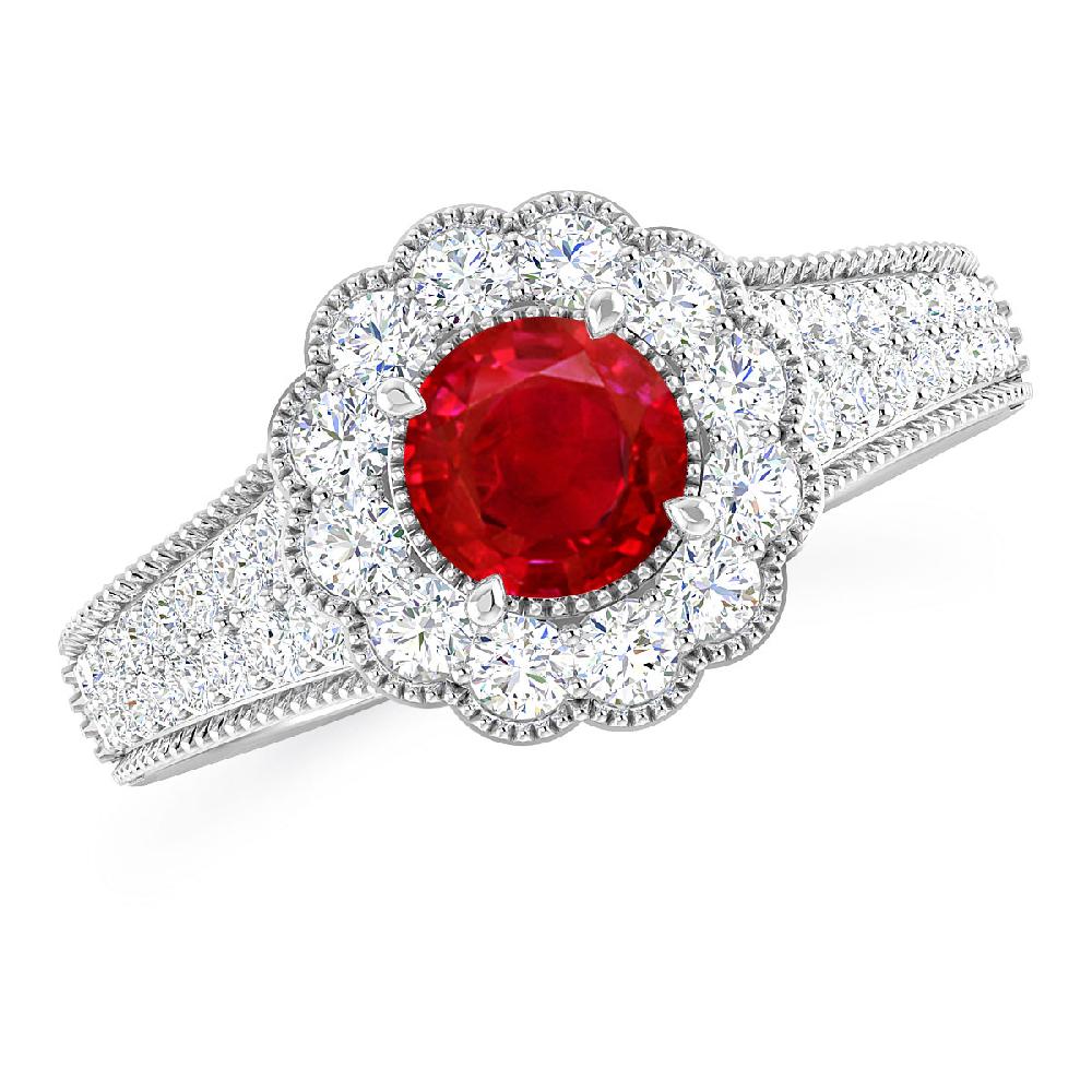 White Gold - Ruby