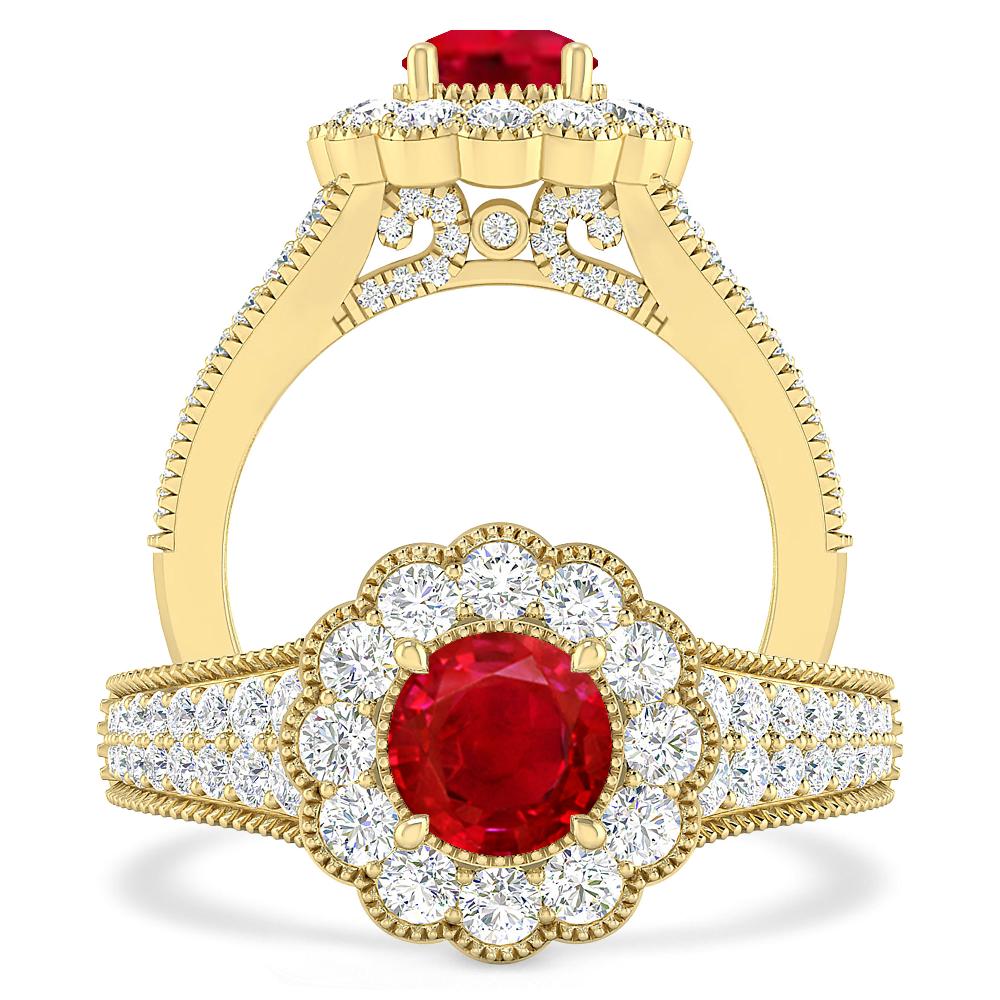 Yellow Gold - Ruby