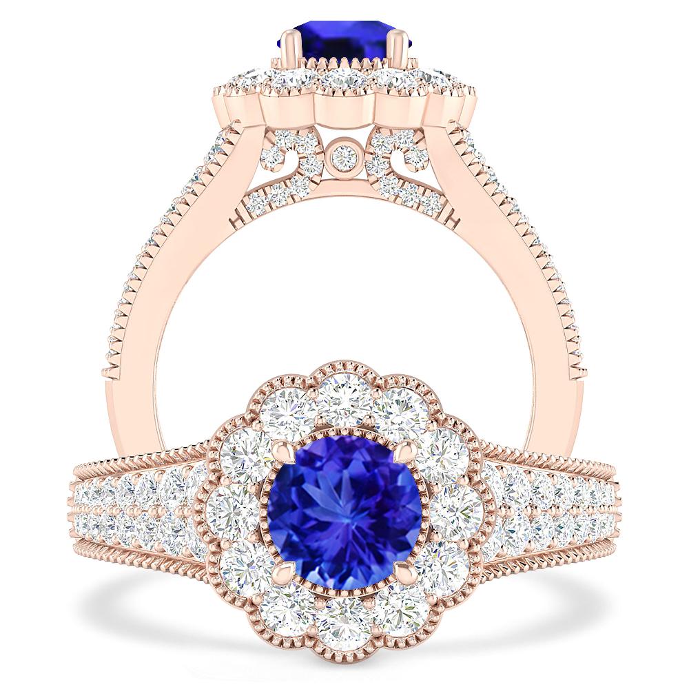 Rose Gold - Tanzanite