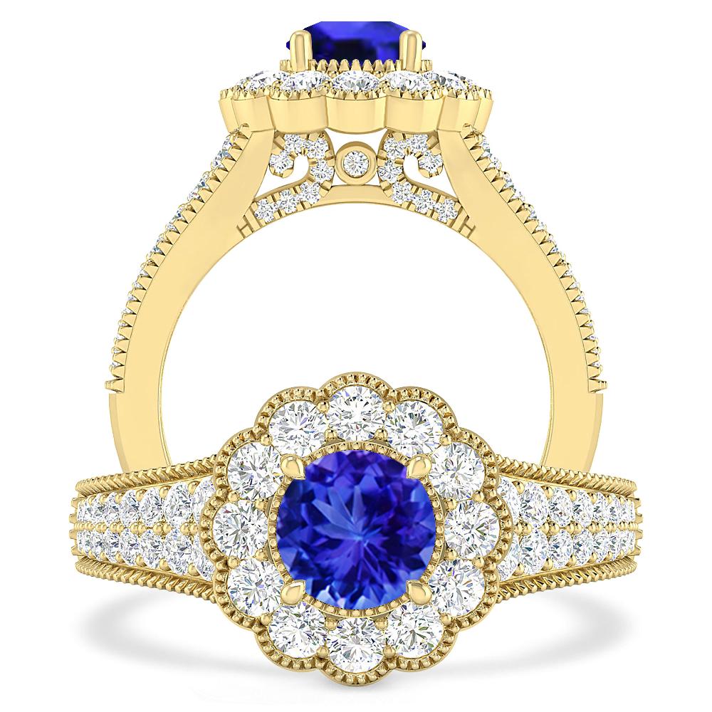 Yellow Gold - Tanzanite