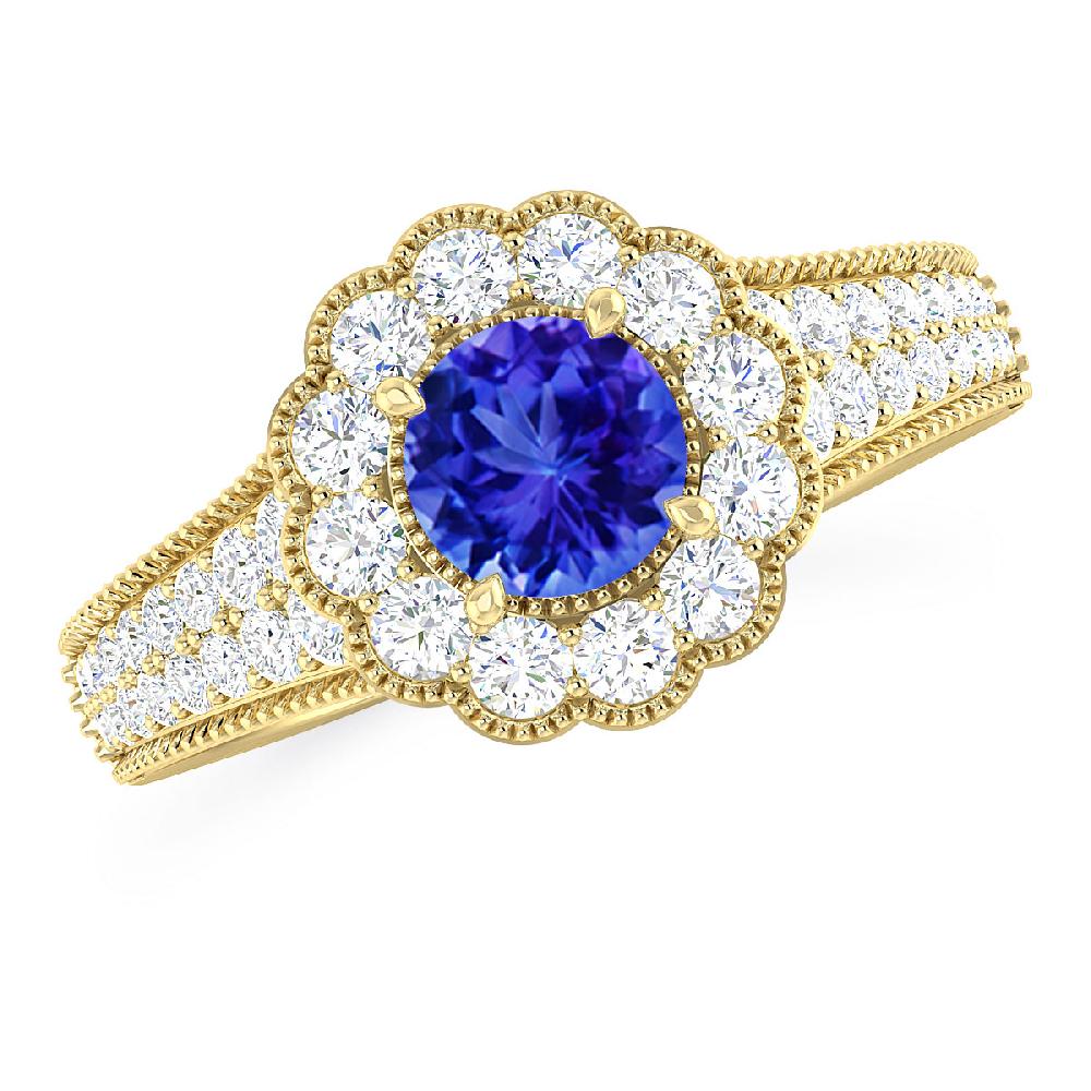 Yellow Gold - Tanzanite