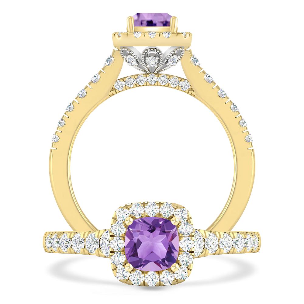 Yellow Gold - Amethyst