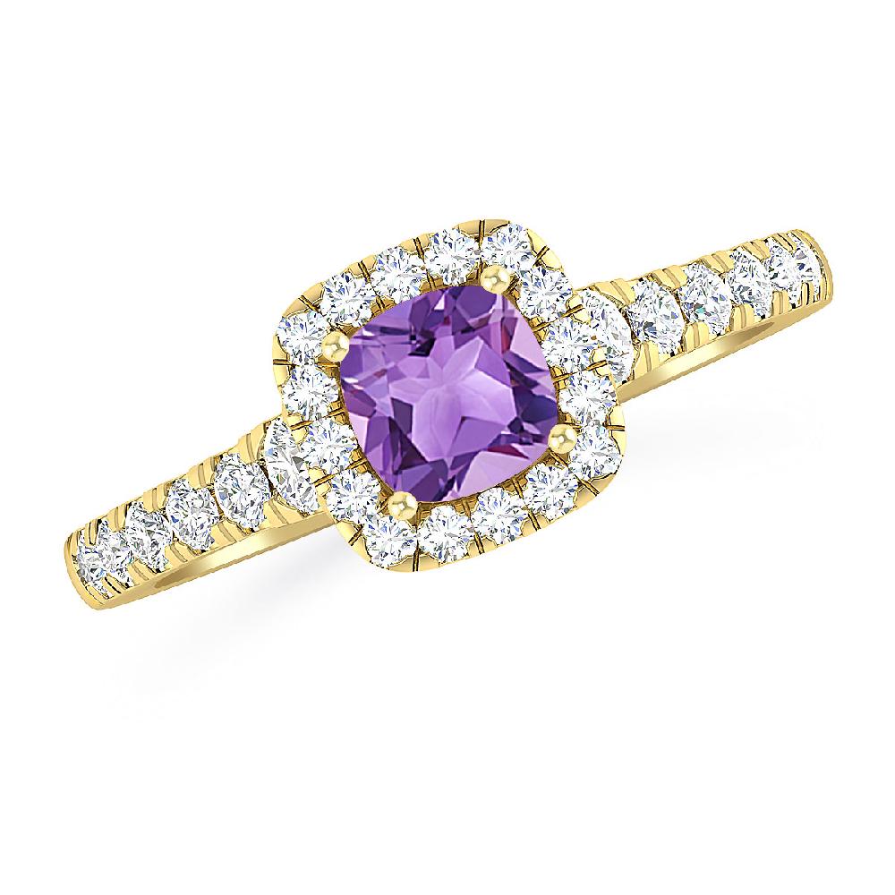 Yellow Gold - Amethyst