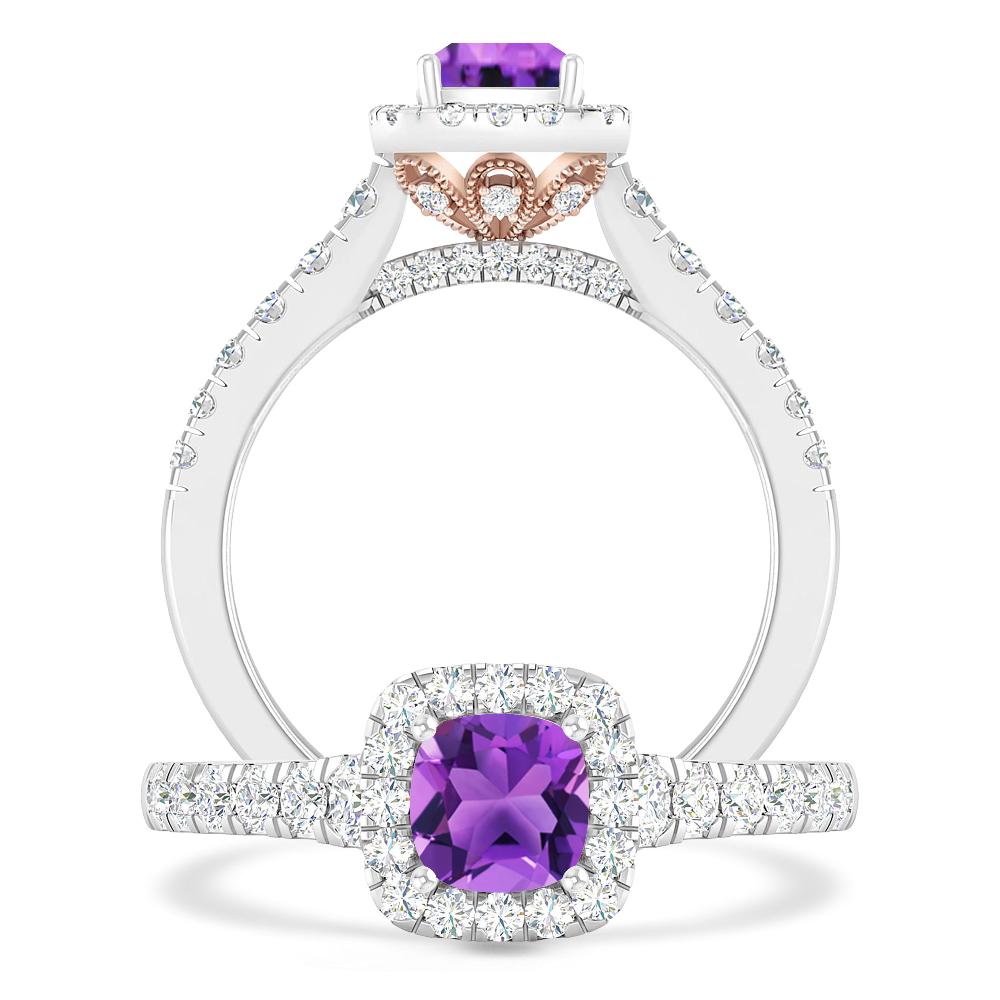 White Gold - Amethyst