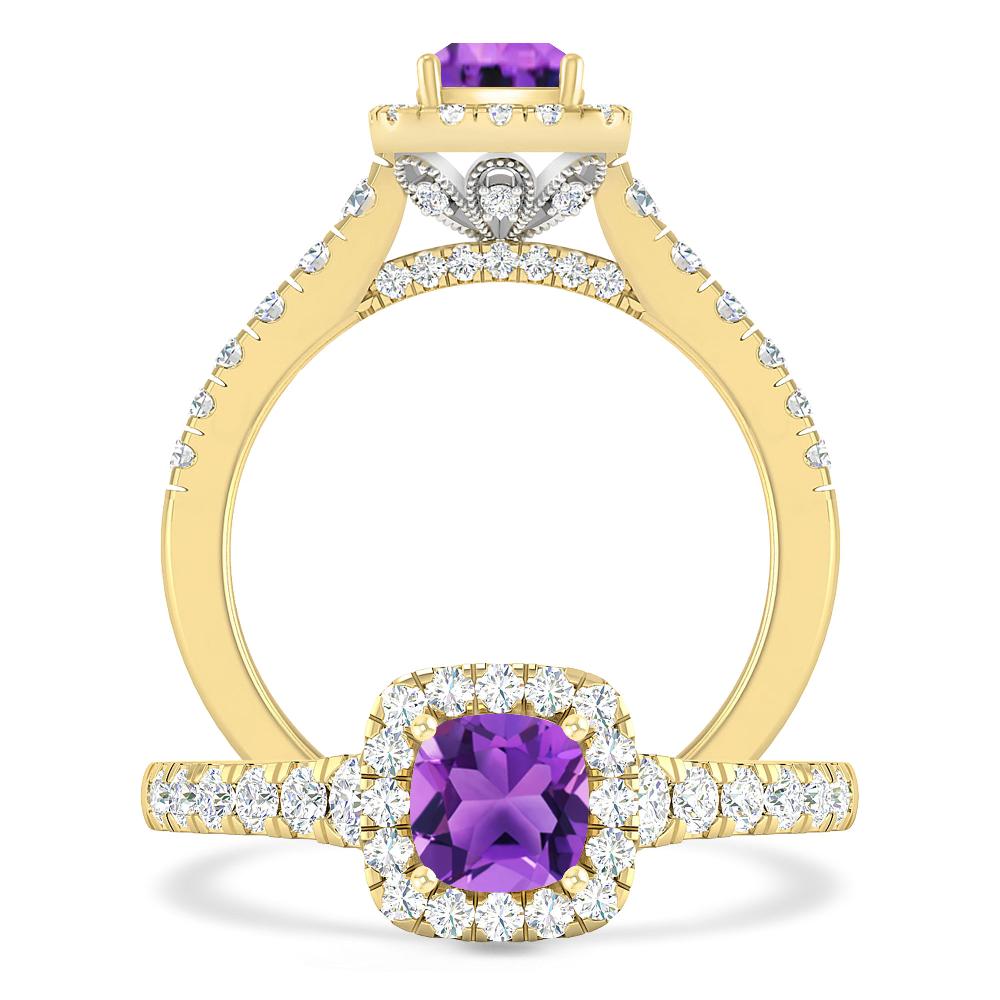 Yellow Gold - Amethyst