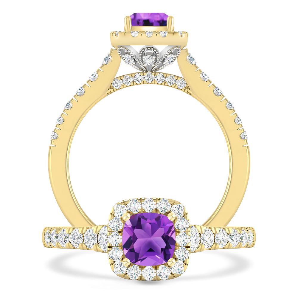 Yellow Gold - Amethyst