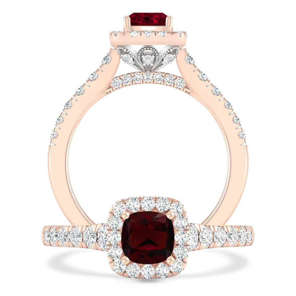 Rose Gold - Garnet