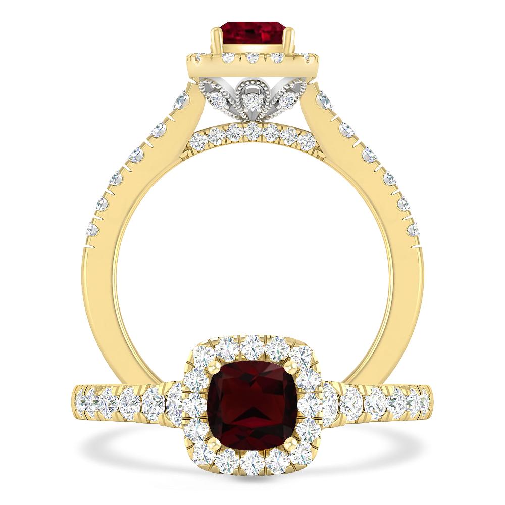 Yellow Gold - Garnet