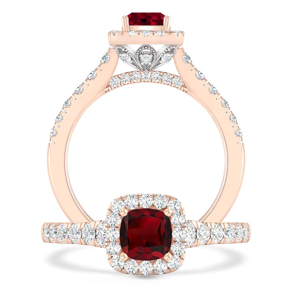 Rose Gold - Garnet