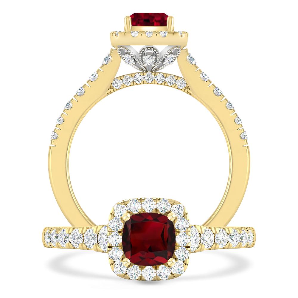 Yellow Gold - Garnet