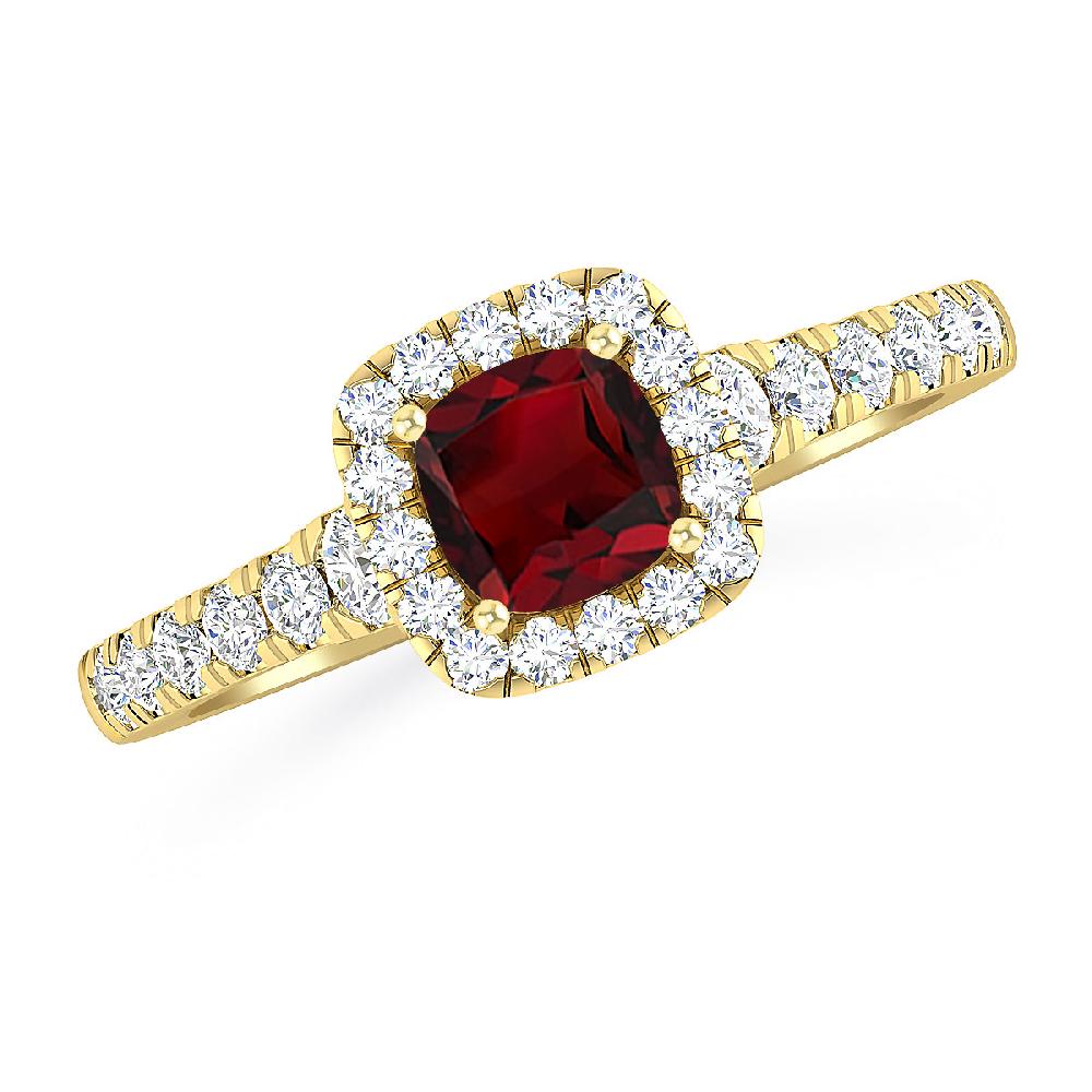 Yellow Gold - Garnet