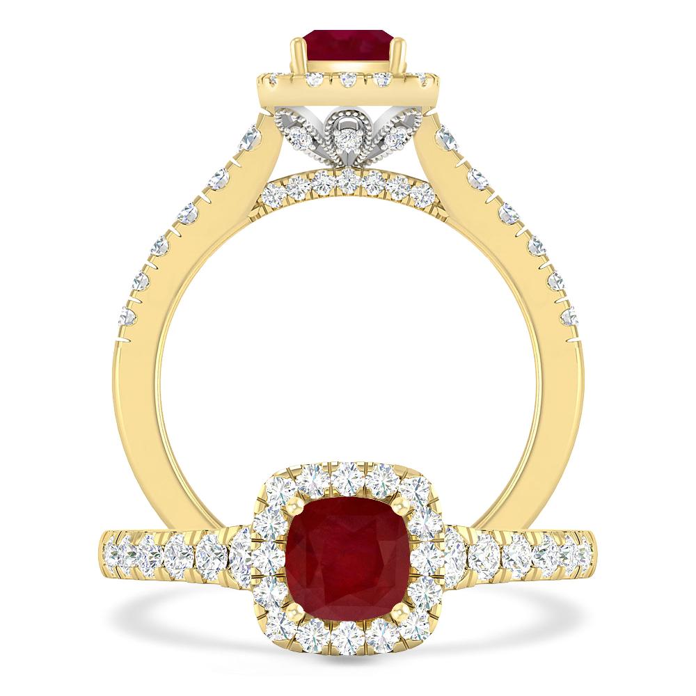 Yellow Gold - Ruby