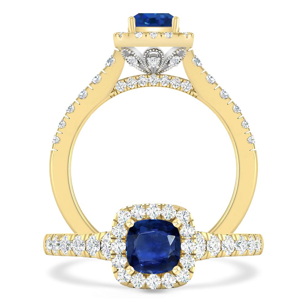 Yellow Gold - Sapphire