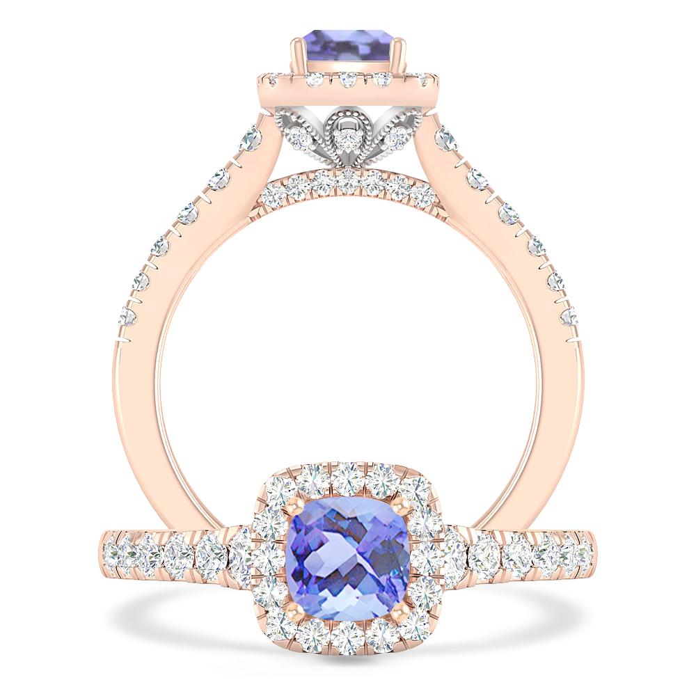 Rose Gold - Tanzanite