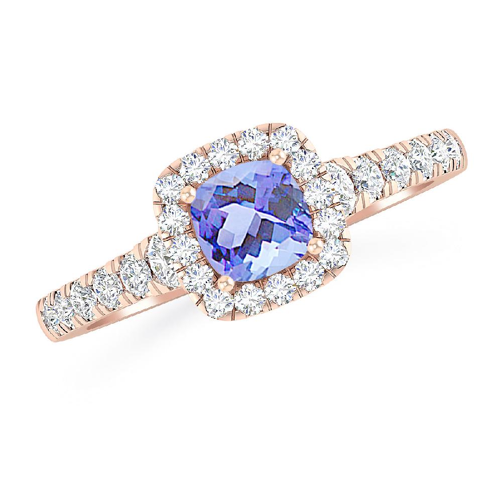 Rose Gold - Tanzanite