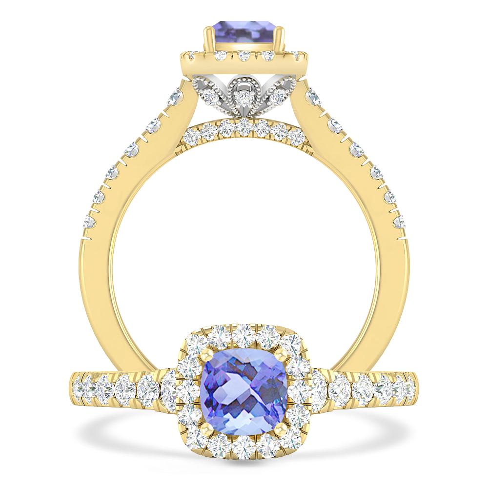 Yellow Gold - Tanzanite