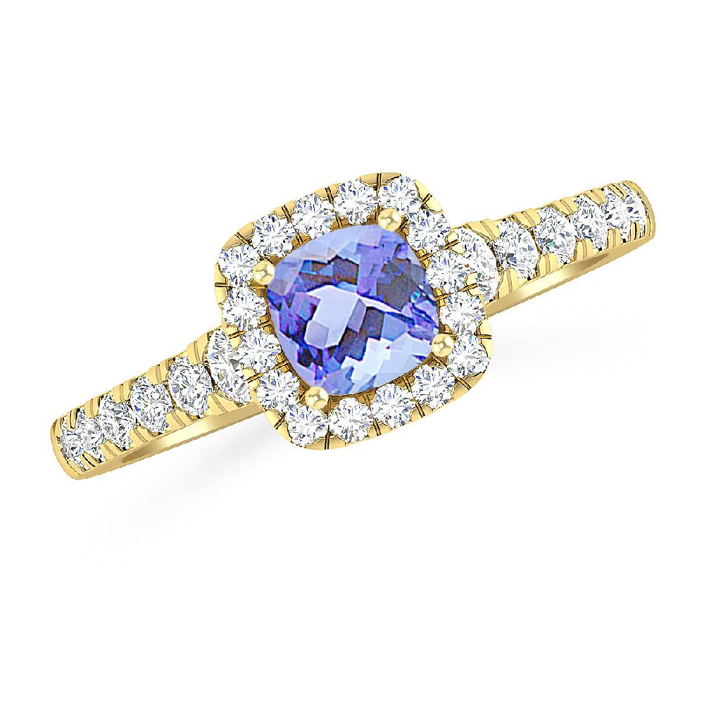 Yellow Gold - Tanzanite