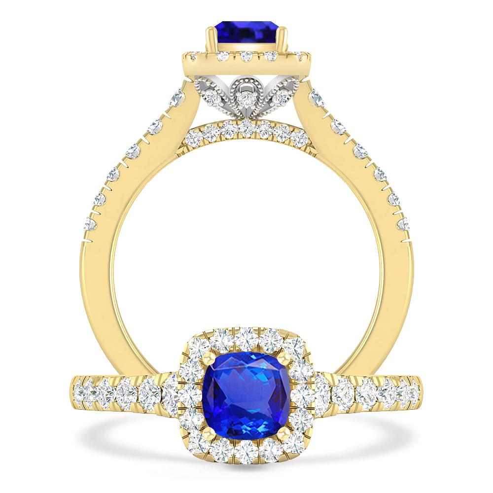 Yellow Gold - Tanzanite