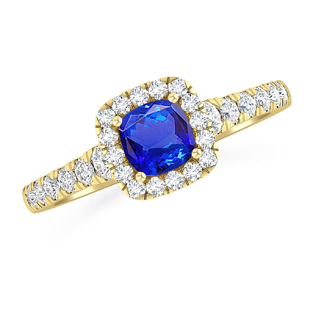 Yellow Gold - Tanzanite