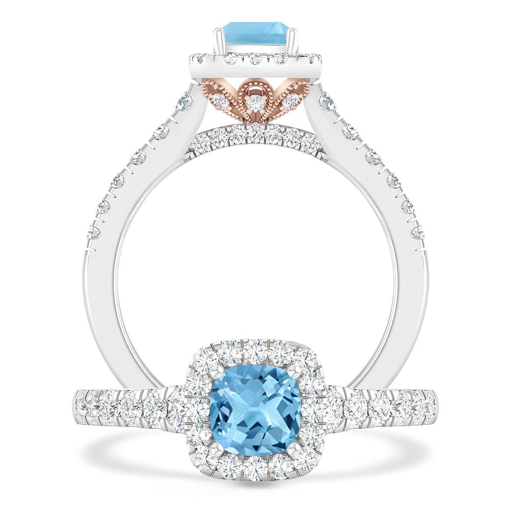 White Gold - Blue Topaz