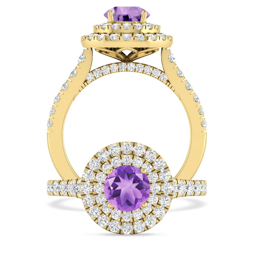 Yellow Gold - Amethyst