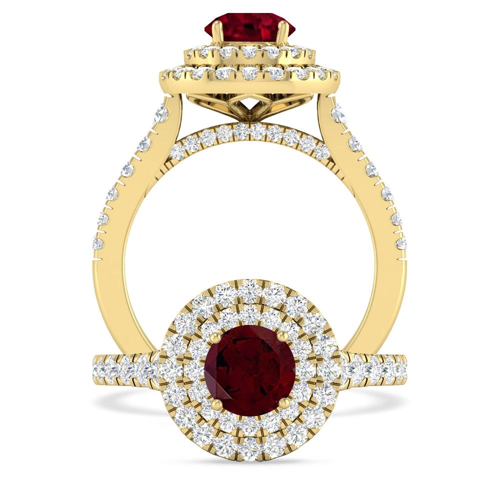 Yellow Gold - Garnet