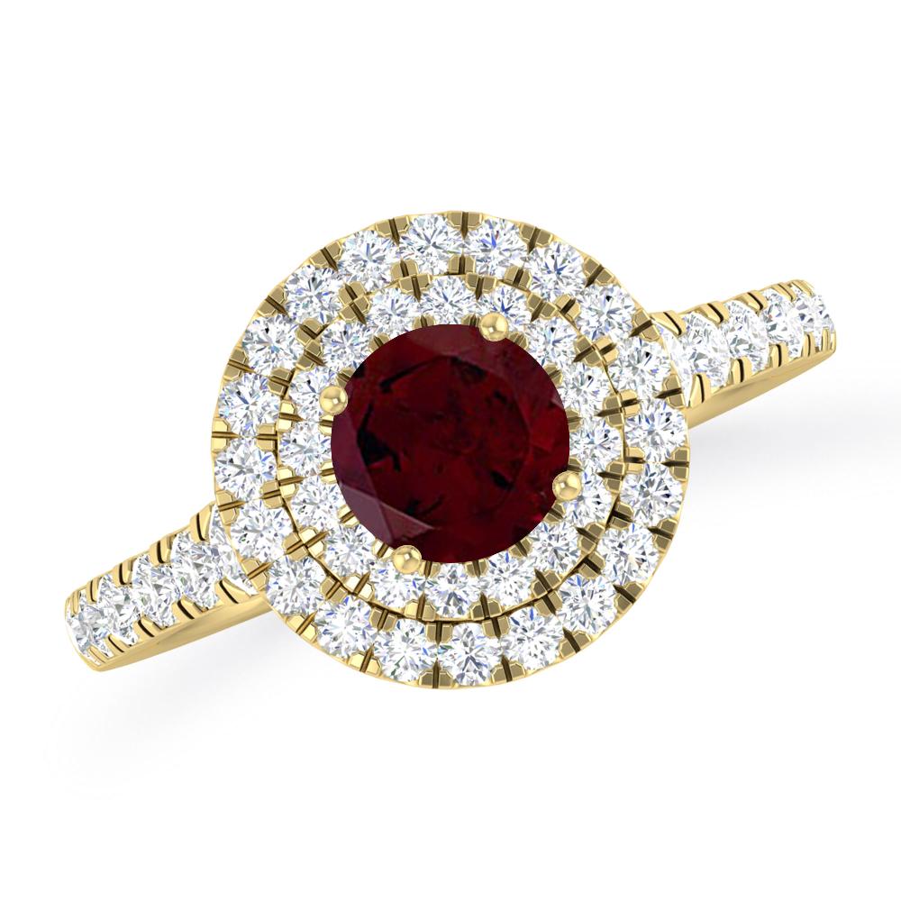 Yellow Gold - Garnet