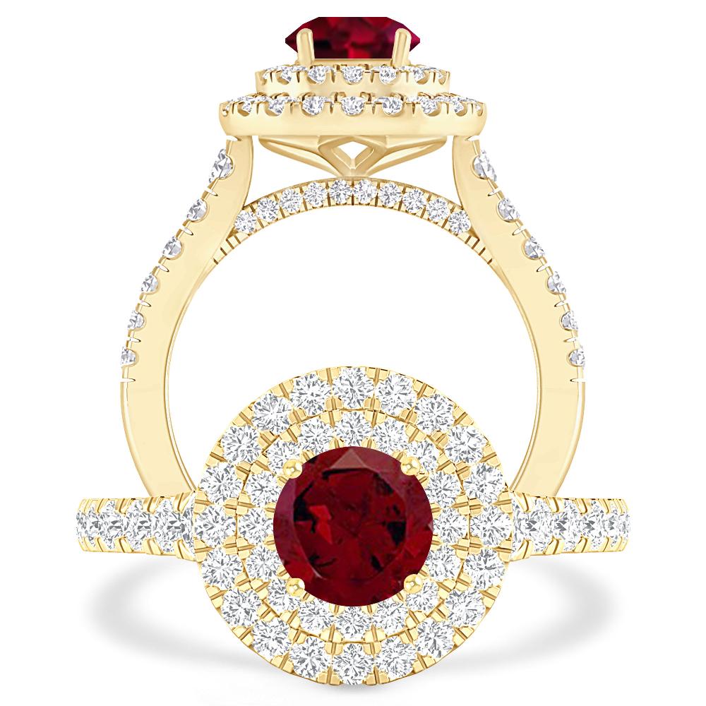 Yellow Gold - Garnet