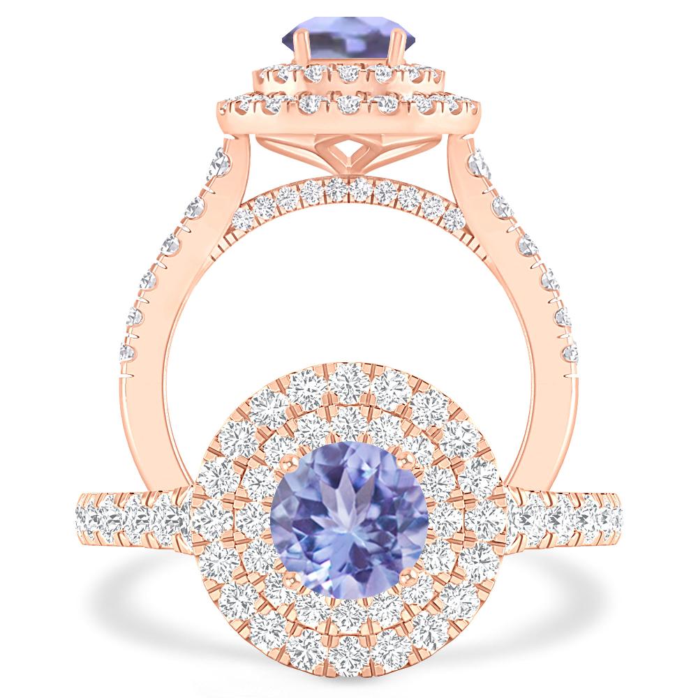 Rose Gold - Tanzanite