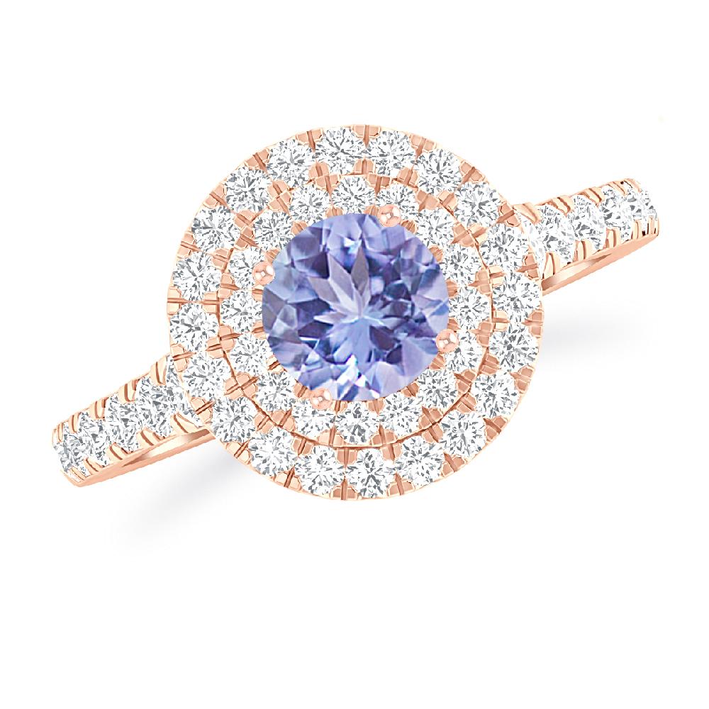 Rose Gold - Tanzanite