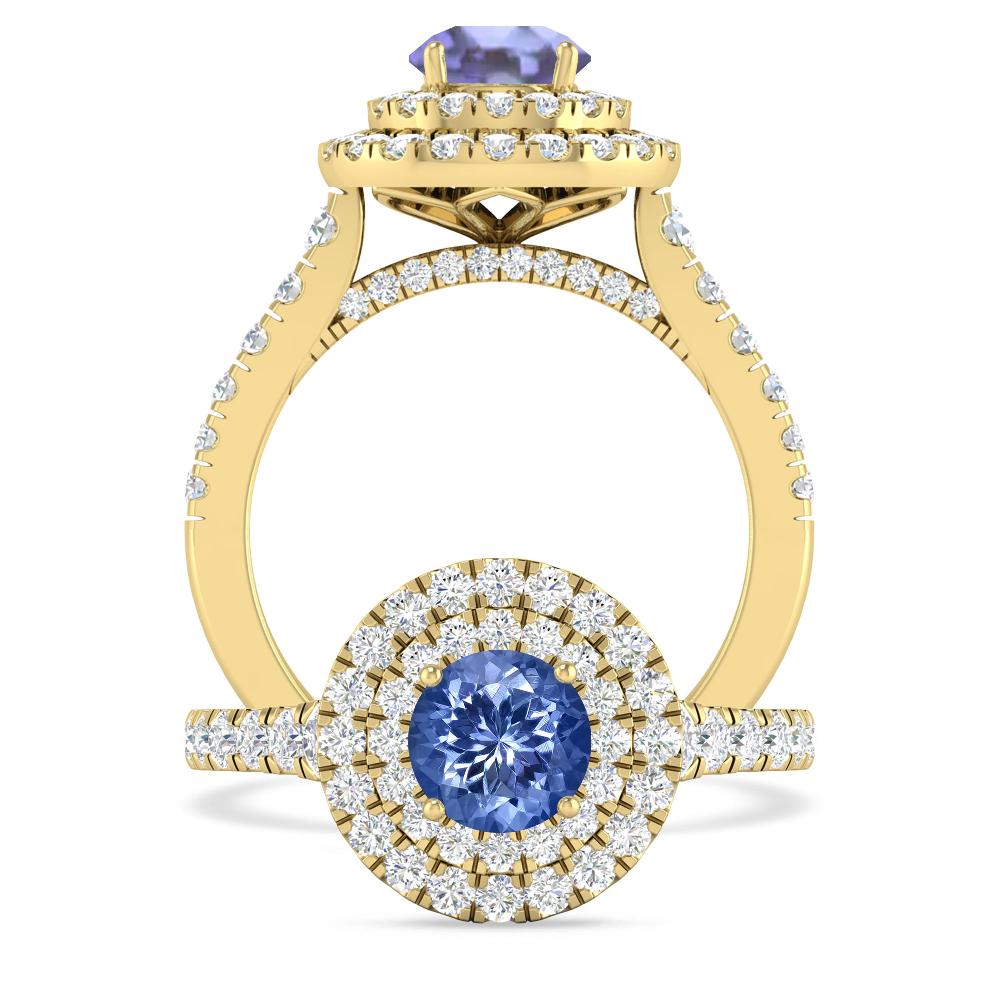 Yellow Gold - Tanzanite