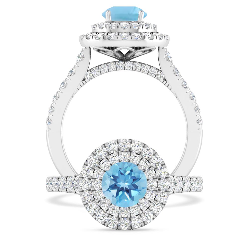White Gold - Blue Topaz
