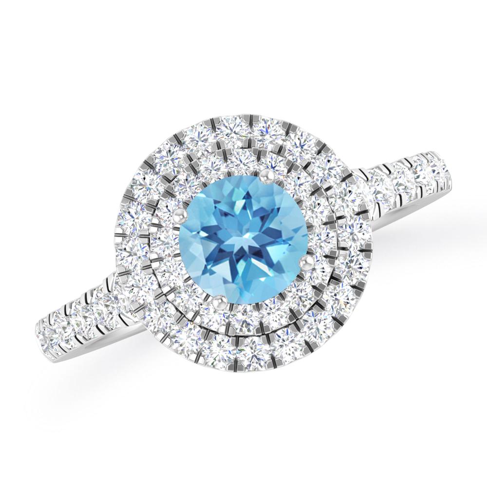 White Gold - Blue Topaz