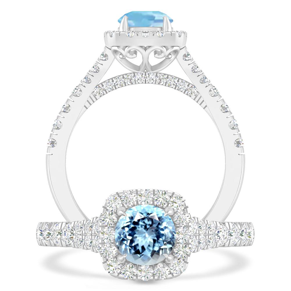 White Gold - Aquamarine