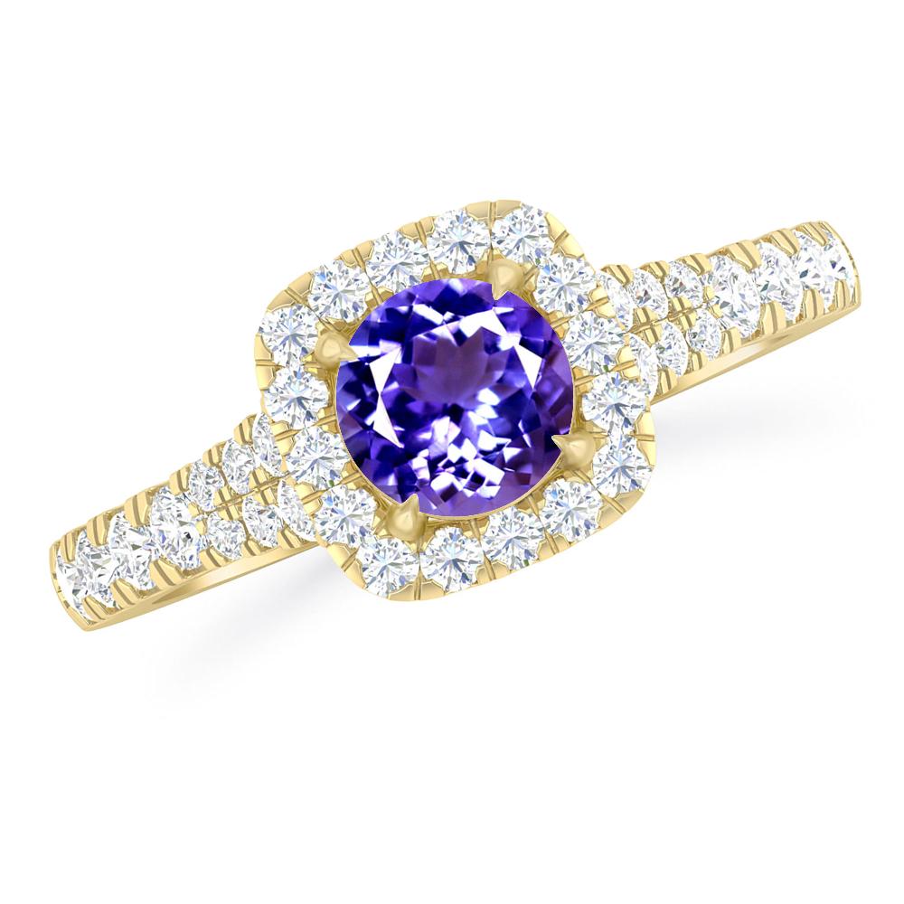 Yellow Gold - Tanzanite