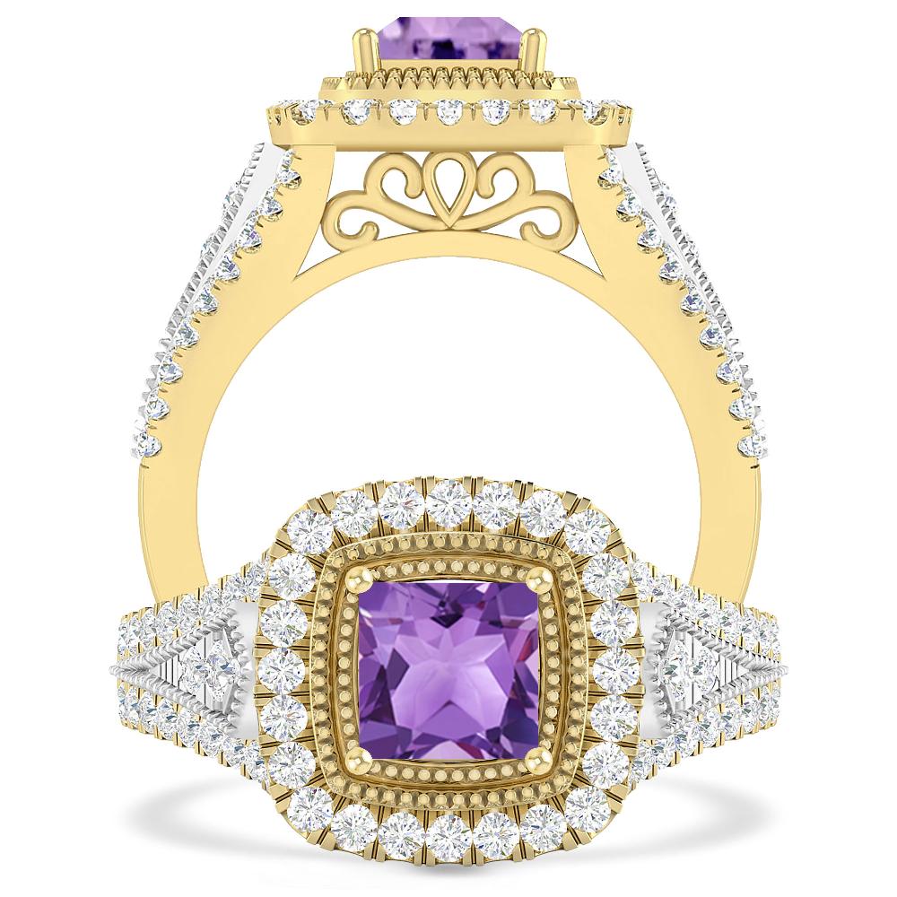 Yellow Gold - Amethyst