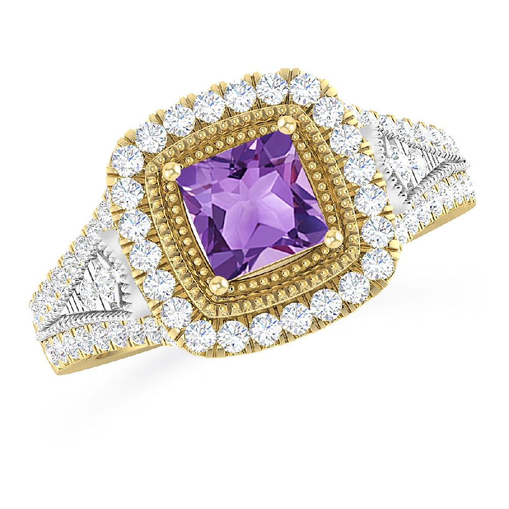 Yellow Gold - Amethyst