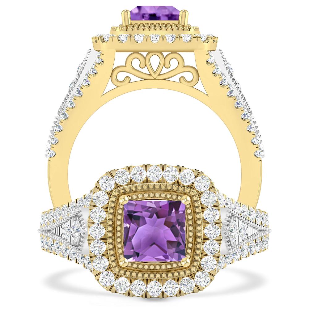 Yellow Gold - Amethyst