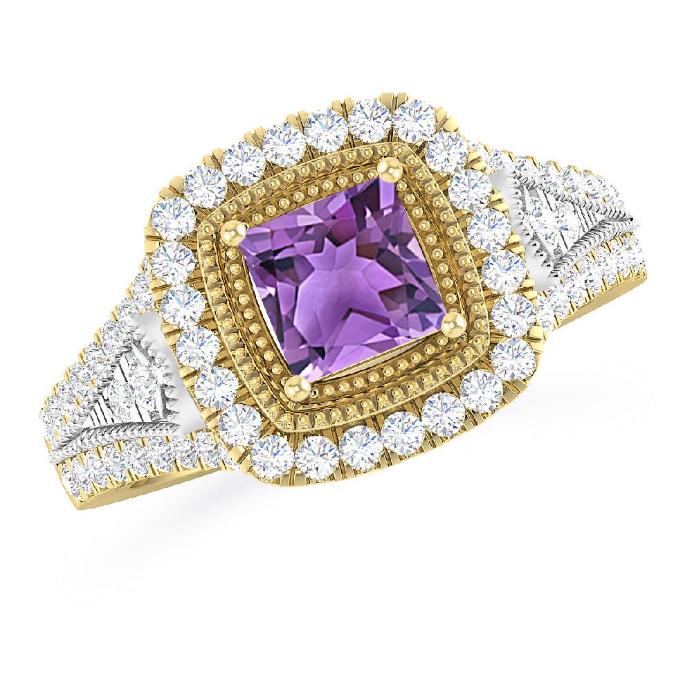 Yellow Gold - Amethyst