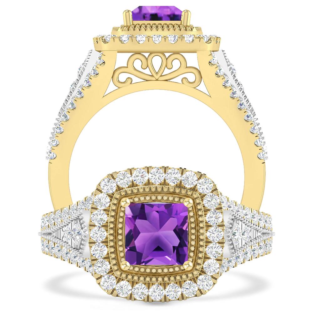 Yellow Gold - Amethyst