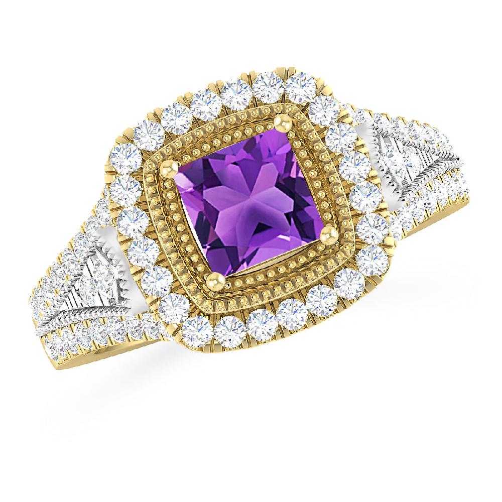 Yellow Gold - Amethyst