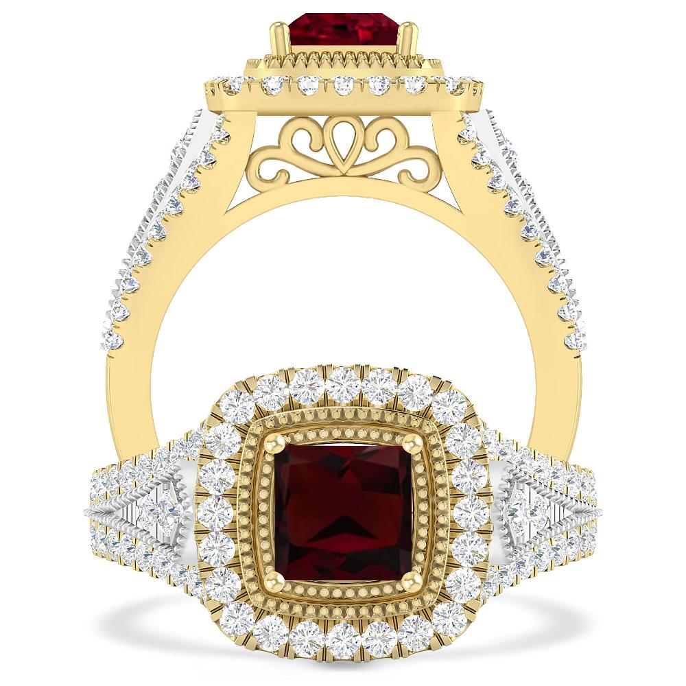 Yellow Gold - Garnet