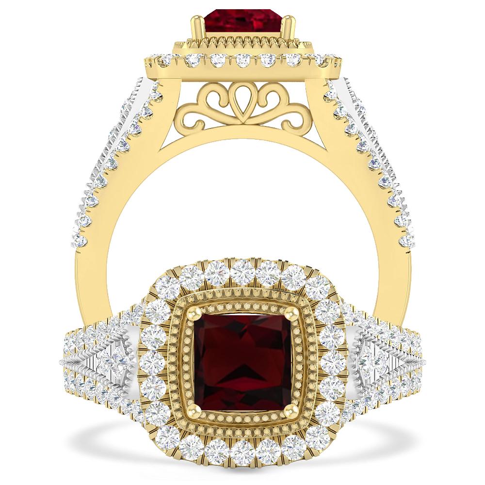 Yellow Gold - Garnet