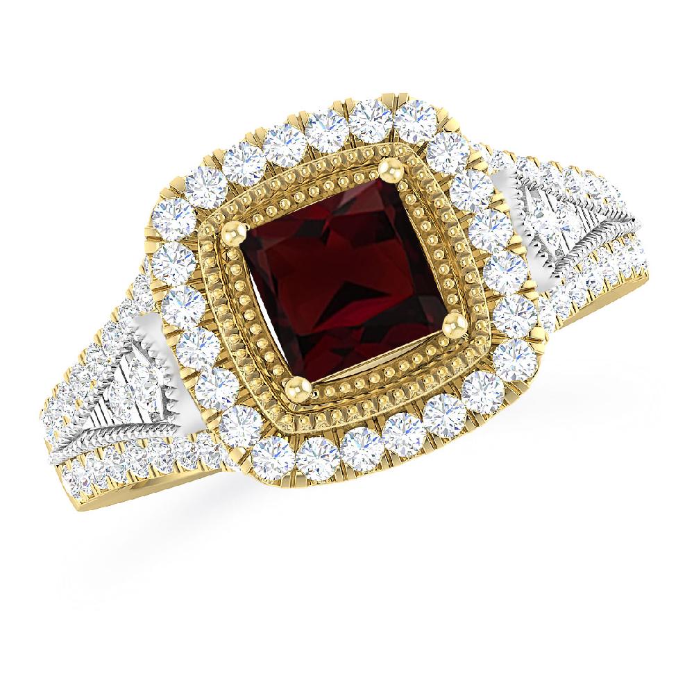 Yellow Gold - Garnet