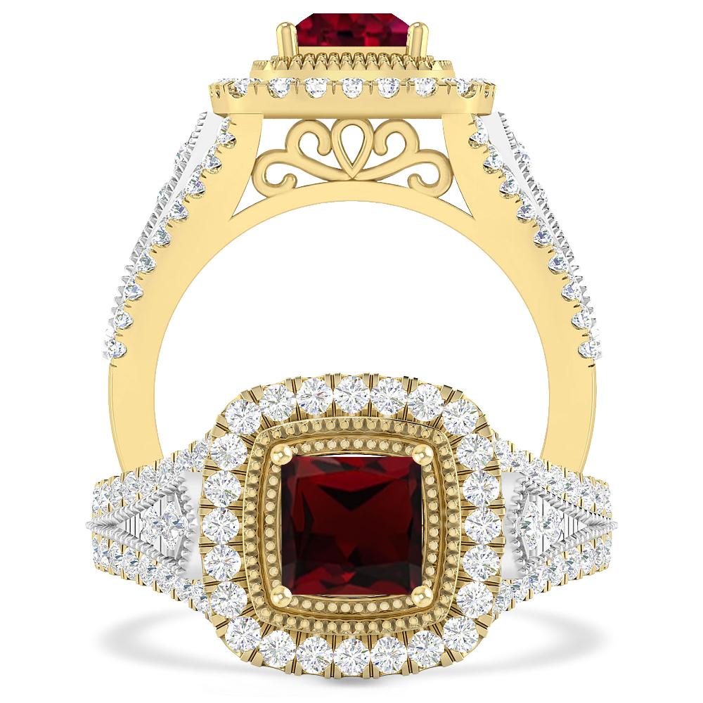 Yellow Gold - Garnet